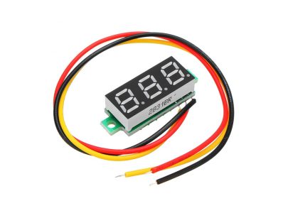 ماژول ولت متر پنلی 0 تا 100 ولت DC سه سیمه 0.36 اینچ قرمز